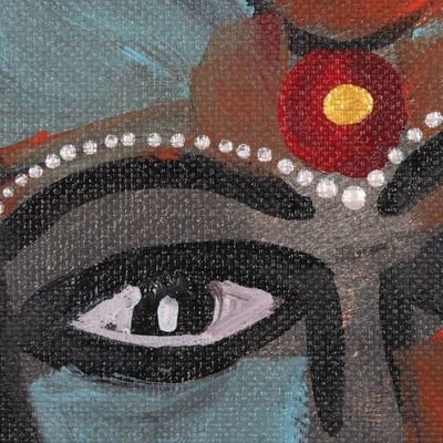 Alternate image for Indian Bridal Fantasy Painting on Canvas Board Bridal Saga