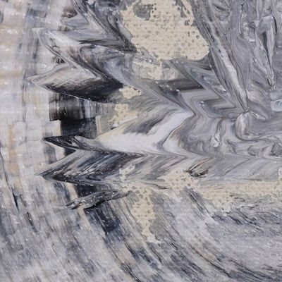 Alternate image for Signed Abstract Triptych in Beige from India Circle of Light