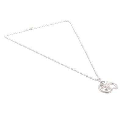 Alternate image for High-Polished Om Grey Cultured Pearl Pendant Necklace Shine of Om