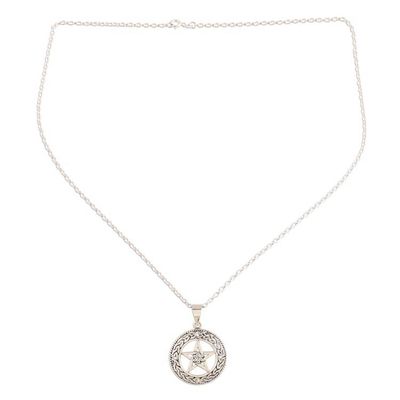 Alternate image for Celtic Motif Sterling Star Pendant Necklace from India Celtic Star