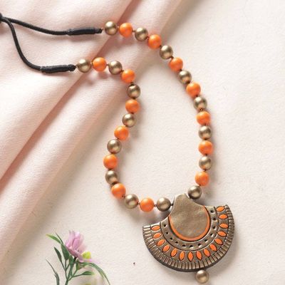 Primary image for Hand-Painted Adjustable Ceramic Long Statement Necklace Dazzling Dreams