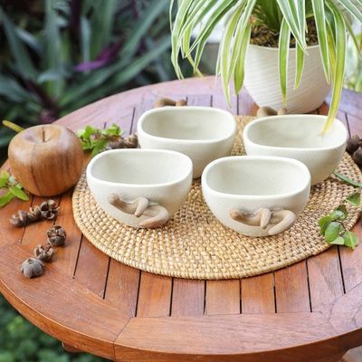 Alternate image for Ceramic teacups Set of 4 Uniqo