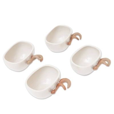 Alternate image for Ceramic teacups Set of 4 Uniqo