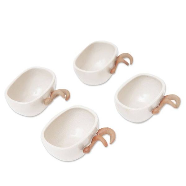 Alternate image for Ceramic teacups Set of 4 Uniqo