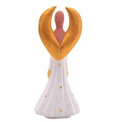 Alternate image for Handcrafted Albesia Wood Angel Statuette from Bali Angel Wonder