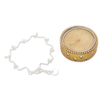 Alternate image for High-Polished Wavy Sterling Silver Charm Bracelet from Bali Wavy Luck