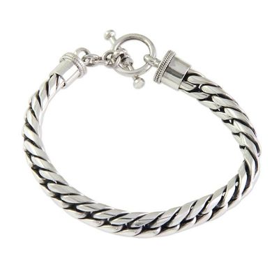 Alternate image for Mens Sterling Silver Chain Bracelet Silver Choices