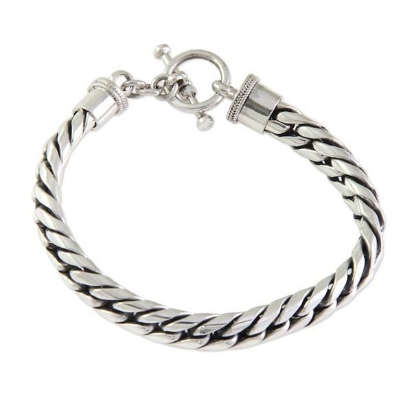 Alternate image for Mens Sterling Silver Chain Bracelet Silver Choices