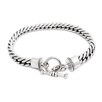 Alternate image for Mens Sterling Silver Chain Bracelet Silver Choices