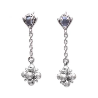 Primary image for Hand Made Blue Topaz Dangle Earrings from Indonesia Love Explosion