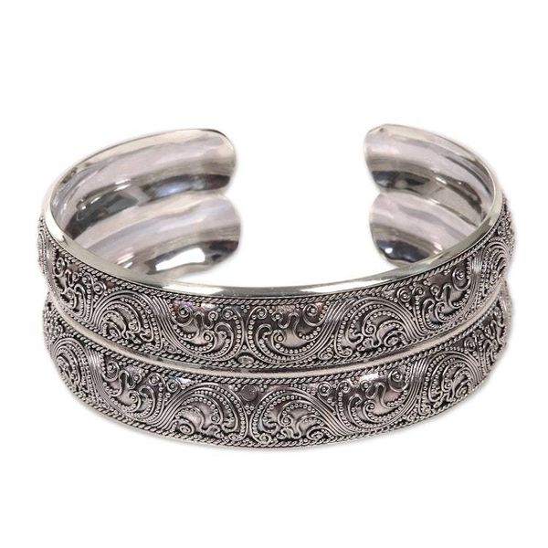 Alternate image for Handmade Sterling Silver Cuff Bracelet Double Imperial