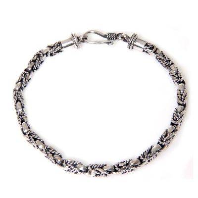 Alternate image for Balinese Hand Crafted Sterling Silver Braided Bracelet Sinnet