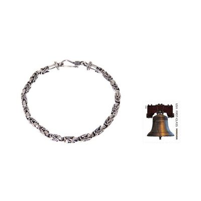 Alternate image for Balinese Hand Crafted Sterling Silver Braided Bracelet Sinnet