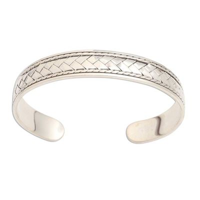 Alternate image for Basketweave Sterling Silver Cuff Bracelet Woven Dreams
