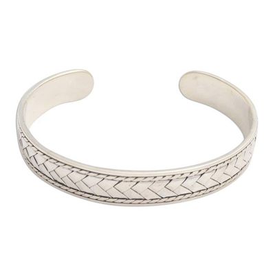 Alternate image for Basketweave Sterling Silver Cuff Bracelet Woven Dreams
