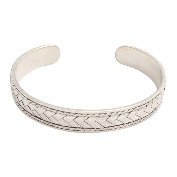 Alternate image for Basketweave Sterling Silver Cuff Bracelet Woven Dreams
