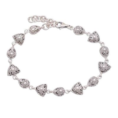 Alternate image for Swirl Pattern Sterling Silver Link Bracelet from Bali Elegance of Swirls