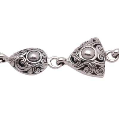 Alternate image for Swirl Pattern Sterling Silver Link Bracelet from Bali Elegance of Swirls