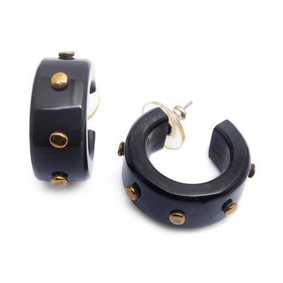 Alternate image for Horn half hoop earrings Harbor Night