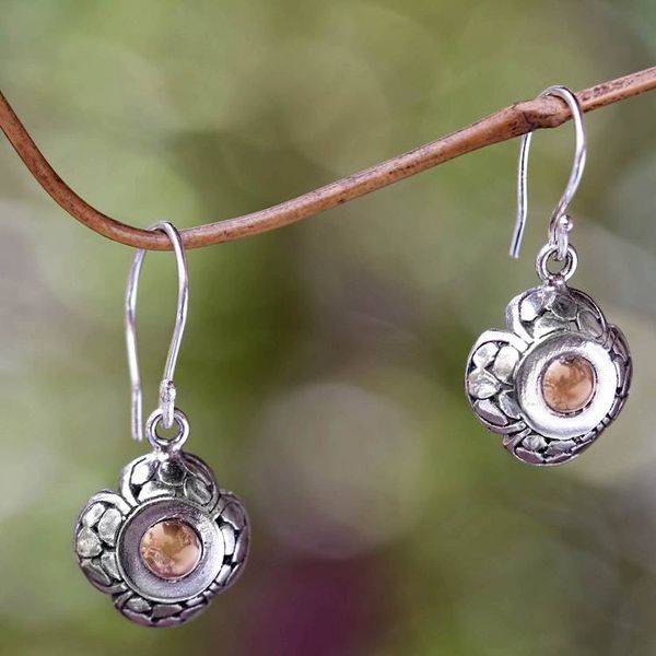 Alternate image for Gold Accent Flower Earrings from Bali Golden Jasmine