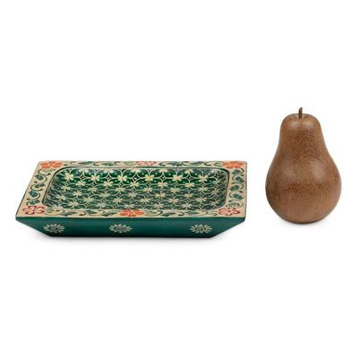 Alternate image for Fair Trade Clover-Themed Green Pule Wood Catchall from Java True Clover