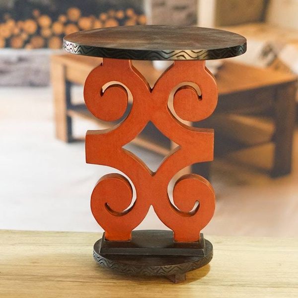 Alternate image for African Wood Accent Table African Rams Horn