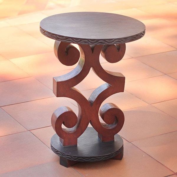 Alternate image for African Wood Accent Table African Rams Horn