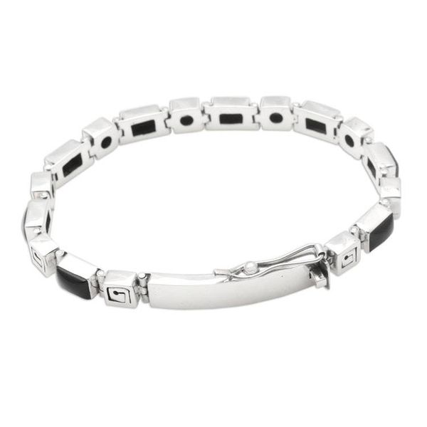 Alternate image for Onyx link bracelet Dark Labyrinth