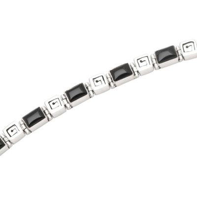 Alternate image for Onyx link bracelet Dark Labyrinth