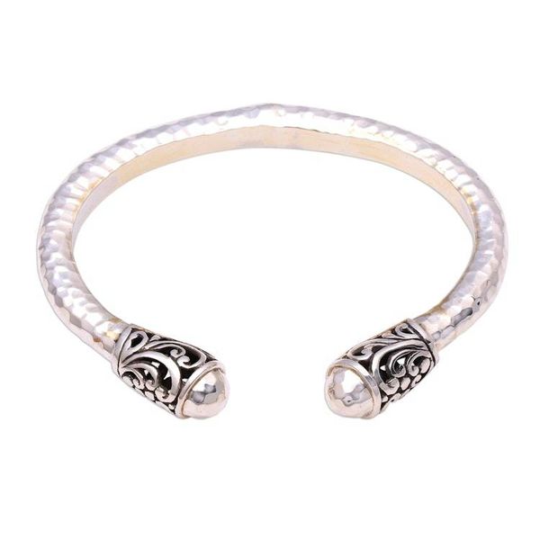 Alternate image for Swirl Motif Sterling Silver Cuff Bracelet from Bali Bold Swirl