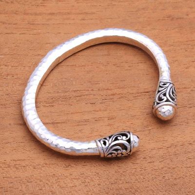 Alternate image for Swirl Motif Sterling Silver Cuff Bracelet from Bali Bold Swirl