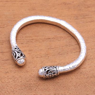 Alternate image for Swirl Motif Sterling Silver Cuff Bracelet from Bali Bold Swirl