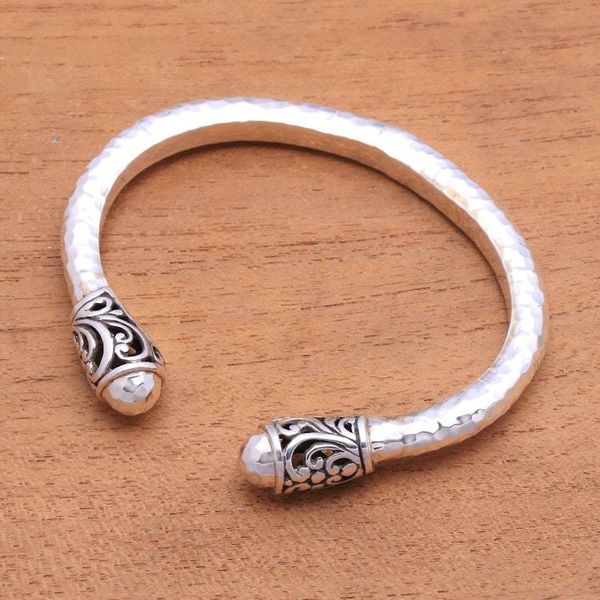 Alternate image for Swirl Motif Sterling Silver Cuff Bracelet from Bali Bold Swirl