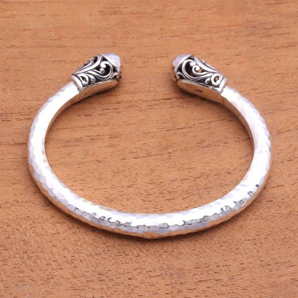 Alternate image for Swirl Motif Sterling Silver Cuff Bracelet from Bali Bold Swirl