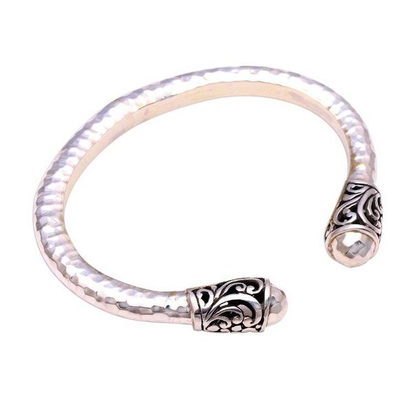 Alternate image for Swirl Motif Sterling Silver Cuff Bracelet from Bali Bold Swirl