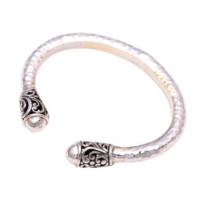 Alternate image for Swirl Motif Sterling Silver Cuff Bracelet from Bali Bold Swirl
