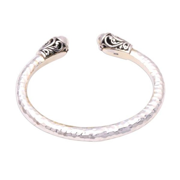 Alternate image for Swirl Motif Sterling Silver Cuff Bracelet from Bali Bold Swirl