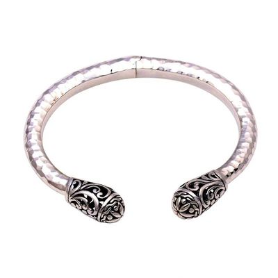Alternate image for Swirl Pattern Sterling Silver Cuff Bracelet from Bali Glorious Swirls