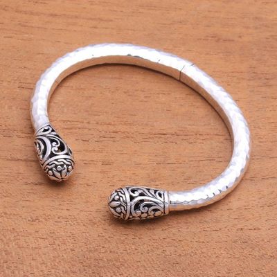 Alternate image for Swirl Pattern Sterling Silver Cuff Bracelet from Bali Glorious Swirls