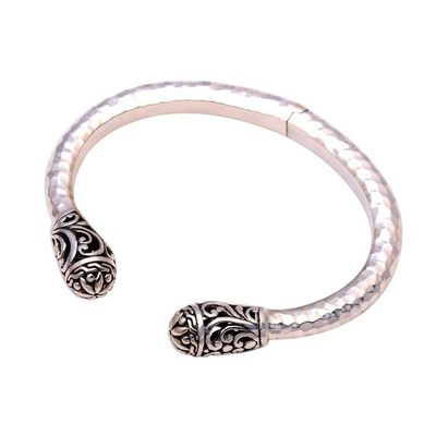 Alternate image for Swirl Pattern Sterling Silver Cuff Bracelet from Bali Glorious Swirls