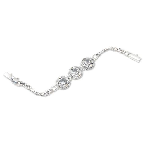 Alternate image for Gold-Accented Sterling Silver  Prasiolite Pendant Bracelet Japan in Green