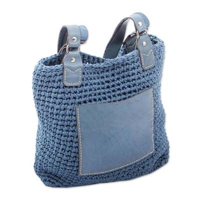 Alternate image for Azure Crocheted Shoulder Bag from Mexico Costa Azul
