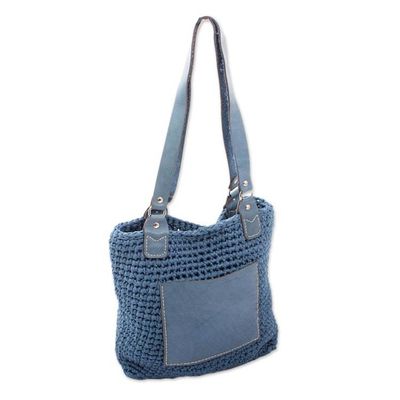 Alternate image for Azure Crocheted Shoulder Bag from Mexico Costa Azul