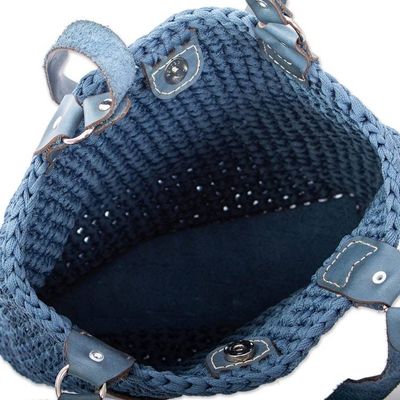 Alternate image for Azure Crocheted Shoulder Bag from Mexico Costa Azul
