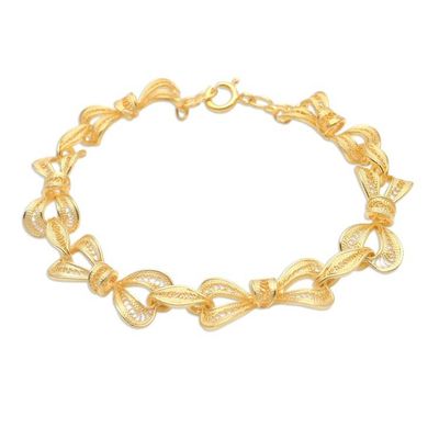 Alternate image for Gold-Plated Filigree Bow-Motif Bracelet Wrapped For You