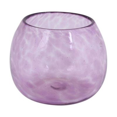 Alternate image for Recycled Glass Wine Glasses in Lilac from Mexico Set of 4 Lilac Relaxation