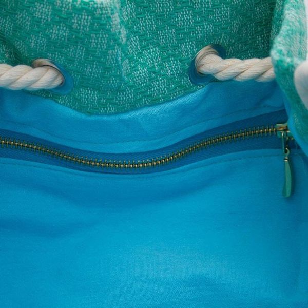 Alternate image for Striped Drawstring Cotton Shoulder Bag Handcrafted in Mexico Day Trip