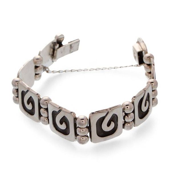 Alternate image for Sterling silver link bracelet Wave of Light