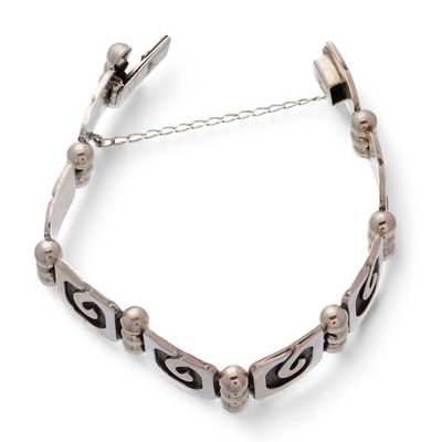 Alternate image for Sterling silver link bracelet Wave of Light