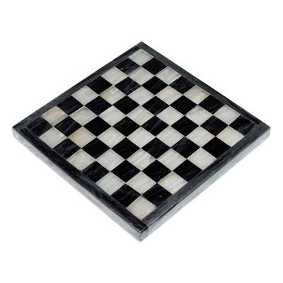 Alternate image for Mini Onyx and Marble Chess Set in Grey and Ivory Grey and Ivory Challenge